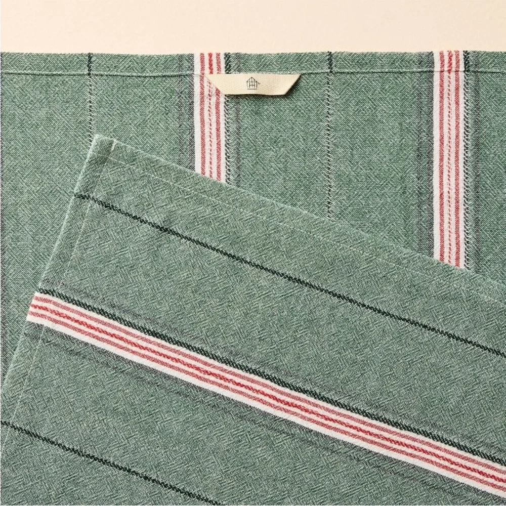 Flour Sack Towel with Green/Red Stripe - Hearth & Hand™ with Magnolia